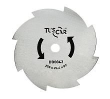 Нож для мотокосы TUSCAR BB0043, Standart, 255x25,4x8T, Grass