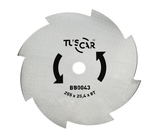 Нож для мотокосы TUSCAR BB0043, Standart, 255x25,4x8T, Grass