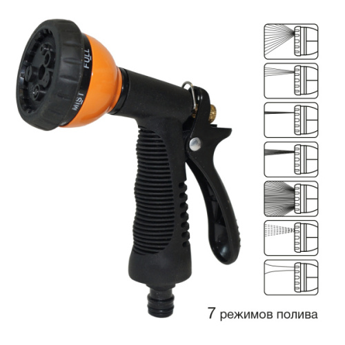Пистолет - распылитель металлический корпус, 6 режимов полива Master фото 2