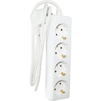 Удлинитель U-4g-3m-Z-c с 4 евророзетками (с/з) 3м SIMPLE