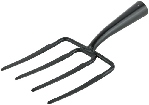 Вилы садовые 4 плоских зуба без черенка 180х230мм фото 2