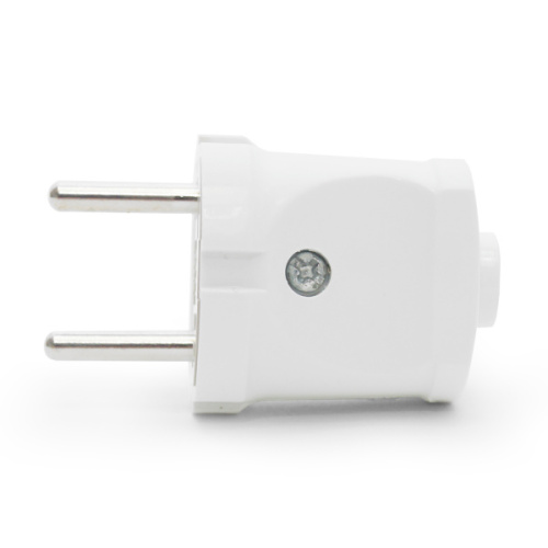 Вилка электрическая (без заземления), 10А бел. Вилка электрическая (без заземления), 10А бел.