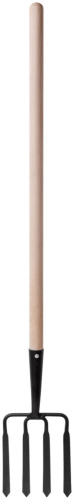 Вилы 4-х рогие копальные с деревянным черенком