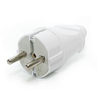 Вилка электрическая евро (с заземлением), 16А бел.