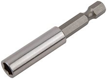 Адаптер для бит, магнитный фиксатор, хвостовик CrV, 60мм (блистер)