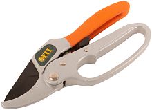 Секатор Профи, храп.механизм, режущ.кромки встык с наковальней, тефл.покр.лезвий, алюм.корпус 200мм