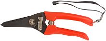 Секатор садовый, режущие кромки внахлест, пластиковые ручки 175мм