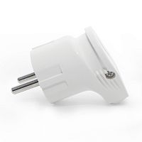 Вилка электрическая евро угловая (с заземлением), 16А бел.