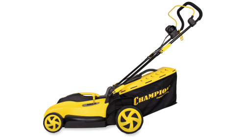 Газонокосилка эл. CHAMPION EM4217 (1,8 кВт пласт+ткань травосб. 50л  шир.420мм выс.20-70мм, 12,5кг) фото 3