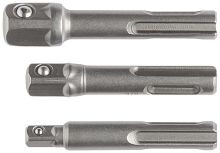 Адаптеры под головки с хвостовика SDS-PLUS, набор 3шт., легиров. сталь
