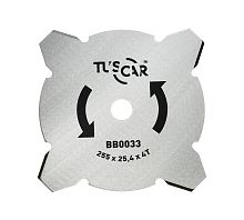 Нож для мотокосы TUSCAR BB0033, Standart, 255x25,4x4T, Grass