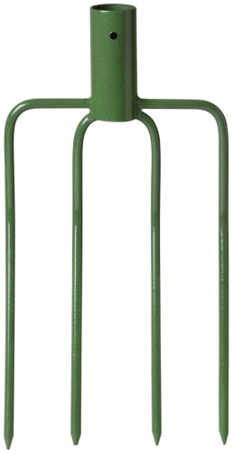 Вилы 4-х рогие навозные с деревянным черенком фото 2