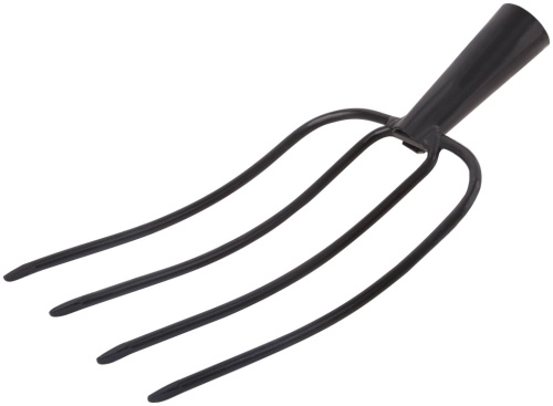 Вилы навозные 4 круглых зуба без черенка 180х300мм