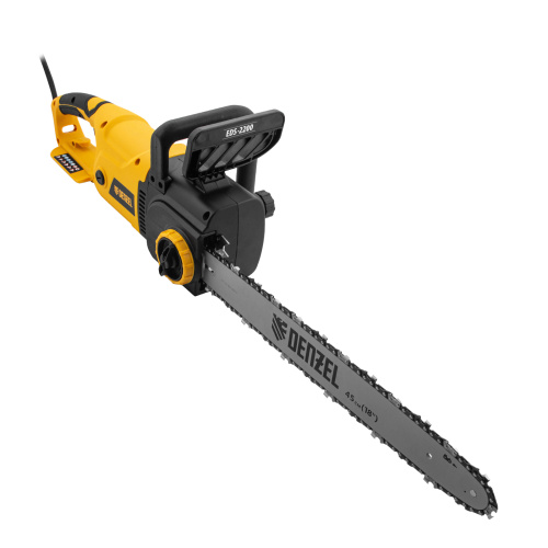 Пила цепная электрическая EDS-2200, 2,2кВт,продольная,шина 45см,шаг 3/8, паз 1,3мм, 62зв// Denzel фото 2