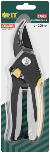 Секатор "Люкс" 200 мм тип А двухцветные ручки сталь с тефлоновым покрытием фото 2