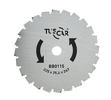 Нож для мотокосы TUSCAR BB0115, Professional, 225x25,4/20x2,0x24T, Forest - для кустореза