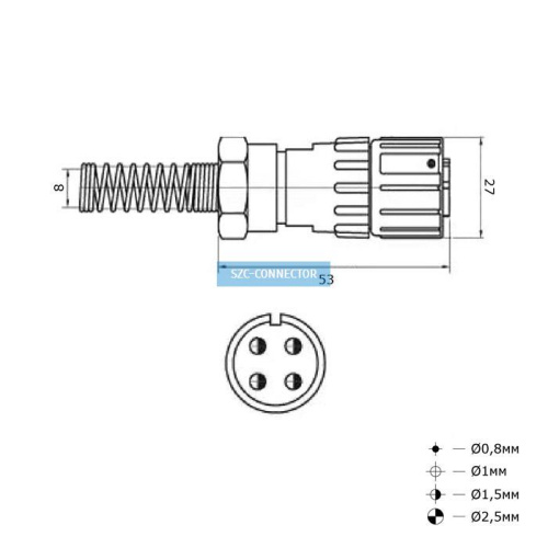 Разъём FQ18-4pin TJ-8 фото 2