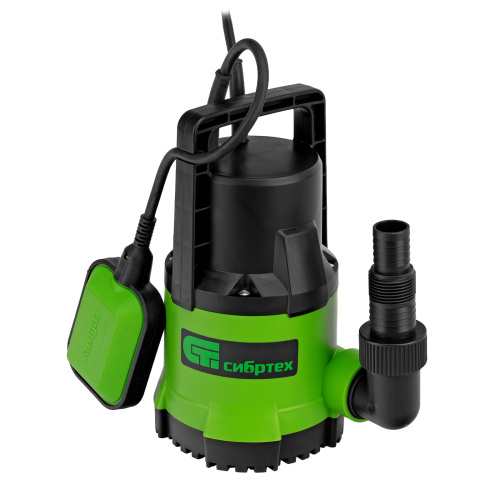 Дренажный насос для чистой воды СДН300-5, 300 Вт, напор 6,5 м, 6500 л/ч// Сибртех