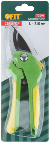 Секатор, режущие кромки встык с наковальней, тефлон, зубчатый привод, прорез.ручки 210мм фото 2