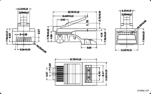 Разъём RJ45 (TP-8P8C) UTP фото 2