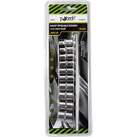 Набор 1/4 6-гран. торц. головок на мет. планке 10 пр.: 4,5,6,7,8,9,10,11,12,13 мм CrV