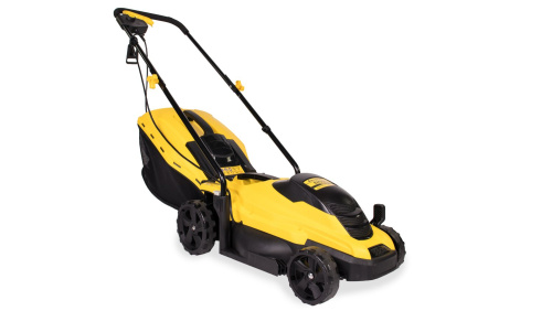 Газонокосилка эл. CHAMPION EM3313 (1,3 кВт пласт+ткань 35л шир 330мм выс 25-65мм, 8,8кг) фото 2