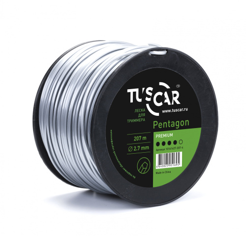 Леска для триммера TUSCAR Pentagon, Premium, 2.7mm