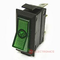 Переключатель: ASW-09-102 on-on зеленый 