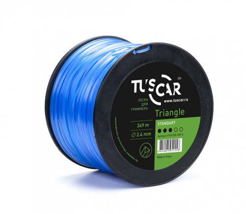 Леска для триммера TUSCAR Triangle, Standart, 2.4mm
