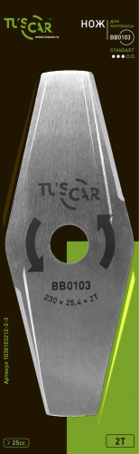 Нож для мотокосы TUSCAR BB0103, Standart, 255x25,4x2T, Multi фото 2