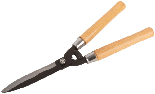 Кусторез, деревянные ручки, волнистое лезвие, 500 мм