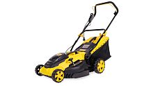 Газонокосилка эл. CHAMPION EM4118 (1,8 кВт пласт.+ткань травосб. 50л ширина 420мм 25-75мм, 13кг)