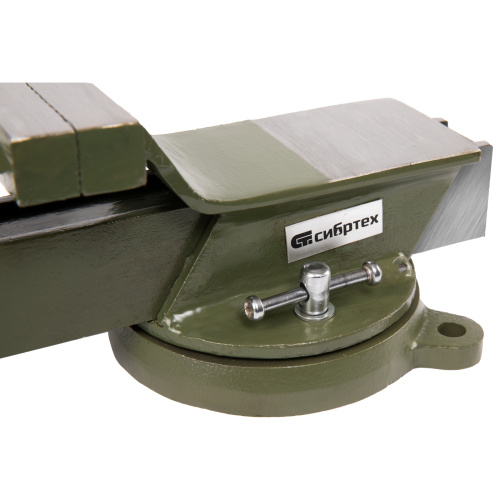 Тиски слесарные, 100мм, стальные, поворотные. Сибртех фото 4