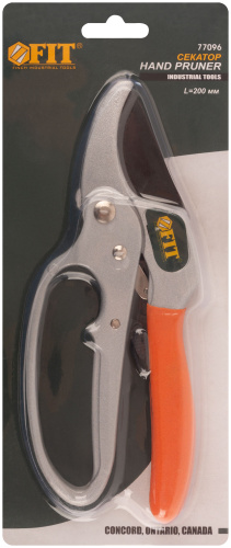 Секатор Профи, храп.механизм, режущ.кромки встык с наковальней, тефл.покр.лезвий, алюм.корпус 200мм фото 2