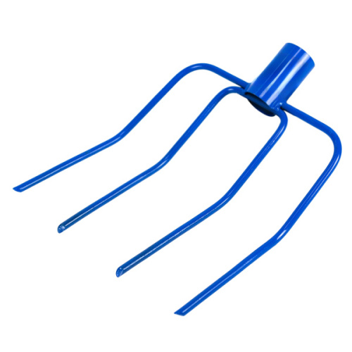 Вилы 4-х рогие навозные ЛЮКС круглый зуб 320*230 мм б/ч фото 2