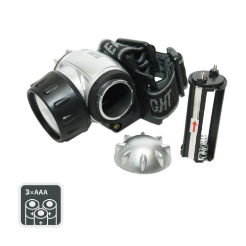 Фонарь налобный светодиодный, 7LED, 3хААА, пластик Фонарь налобный светодиодный, 7LED, 3хААА, пластик