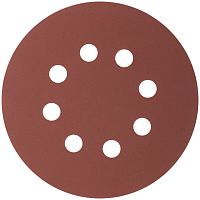 Круги абразивные шлифовальные перфорированные на ворсовой основе под "липучку" 125 мм Р320, 5шт
