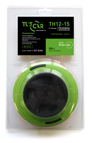 Головка триммерная TUSCAR TH12-15, Professional, гайка M10*1,00L фото 2